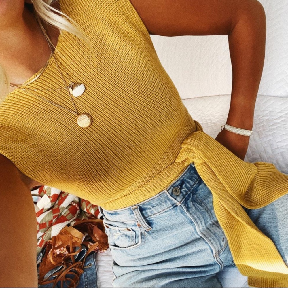 Free People Orchid Convertible Sweater Tank - NWT